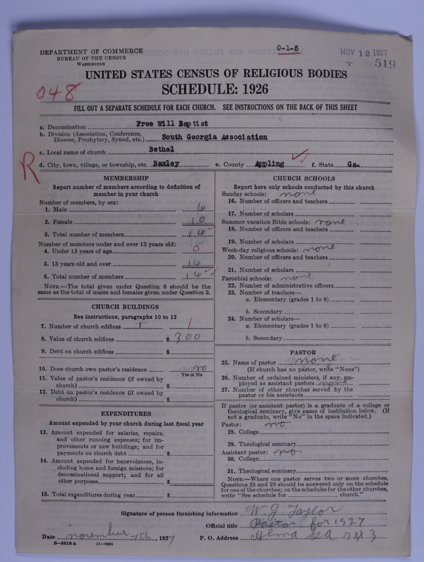 Scan of Free Will Baptists: 519