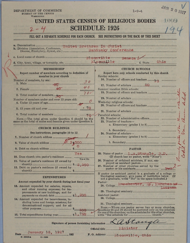 Scan of Church of the United Brethren in Christ: 1009