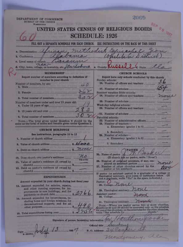 Scan of African Methodist Episcopal Zion Church: 2069