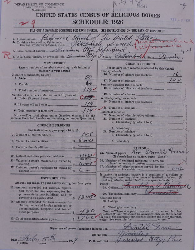 Scan of Reformed Church in the United States: 886