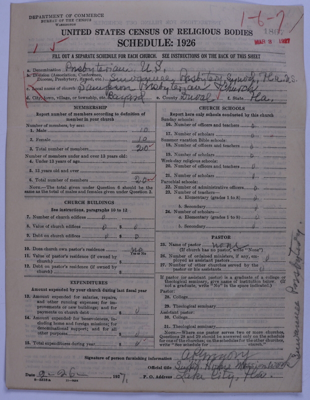 Scan of Presbyterian Church in the United States: 1867