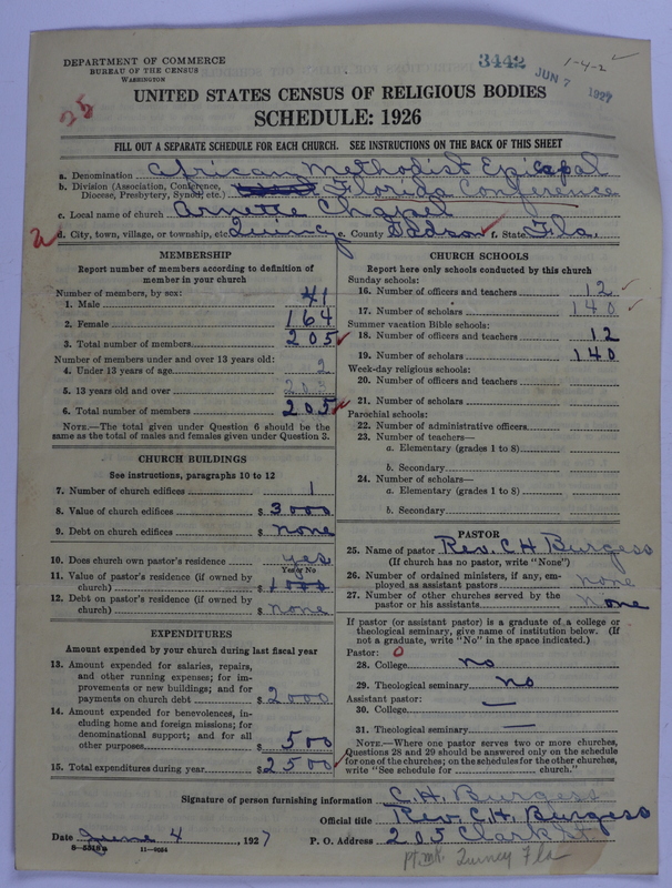 Scan of African Methodist Episcopal Church: 3442