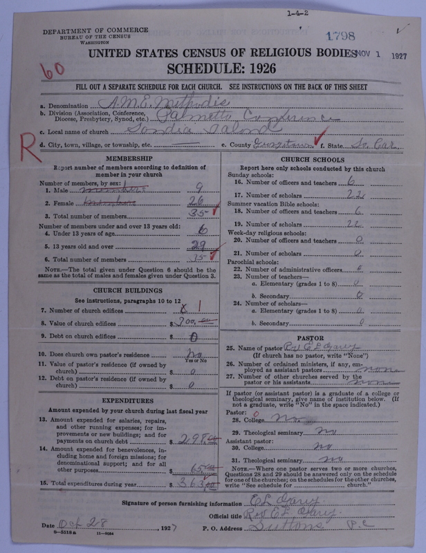 Scan of African Methodist Episcopal Church: 1798