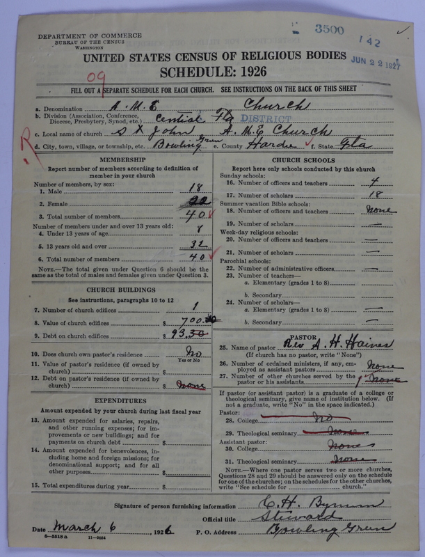 Scan of African Methodist Episcopal Church: 3500