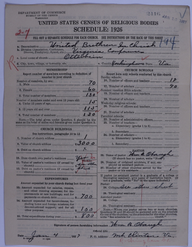 Scan of Church of the United Brethren in Christ: 2416