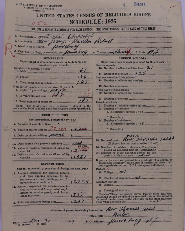 Scan of Methodist Episcopal Church: 3491