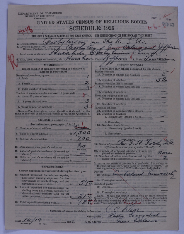 Scan of Presbyterian Church in the United States of America: 7303