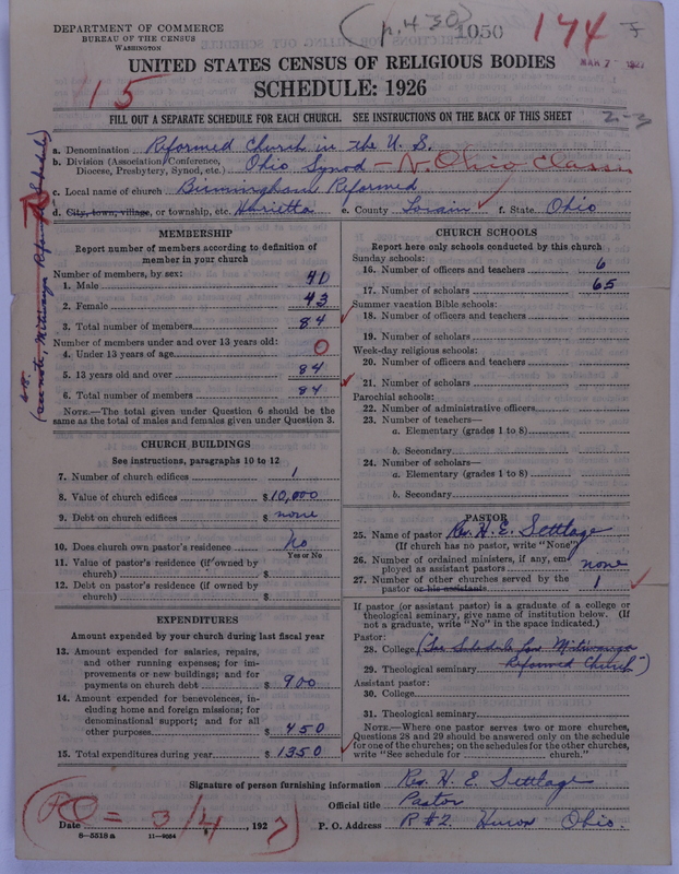 Scan of Reformed Church in the United States: 1050