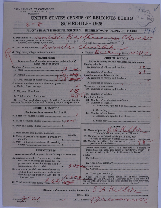 Scan of Church of the United Brethren in Christ: 2477