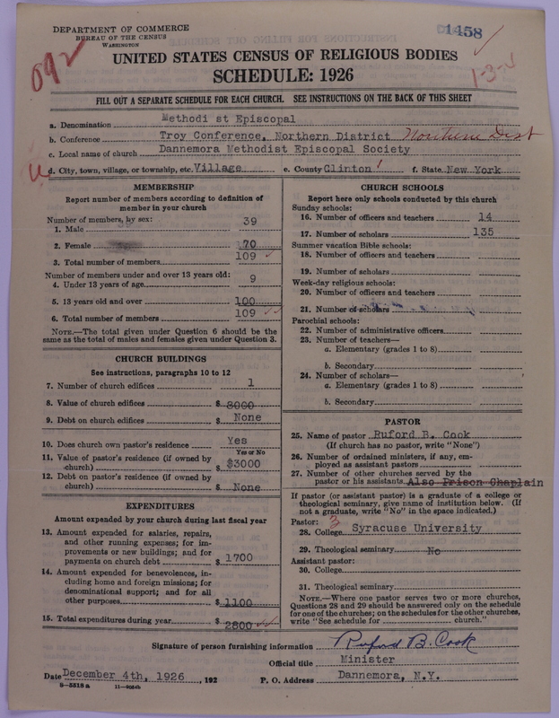 Scan of Methodist Episcopal Church: 1458