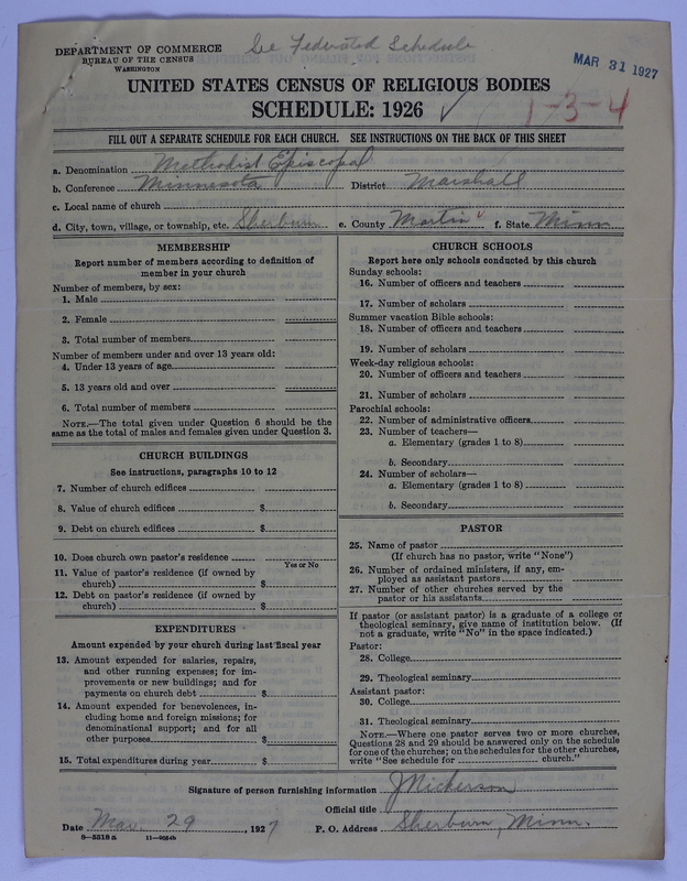 Scan of Federated Churches: