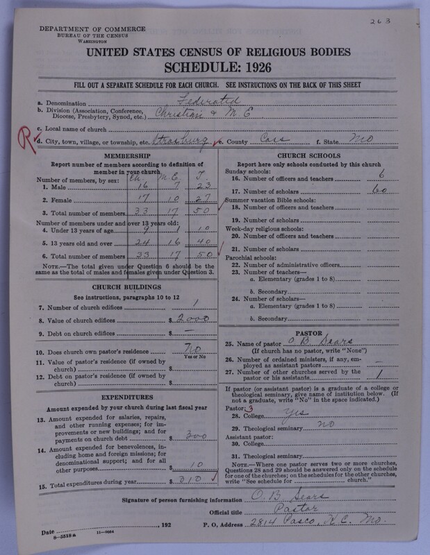 Scan of Federated Churches: 263
