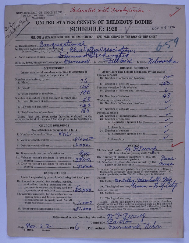 Scan of Federated Churches: 113