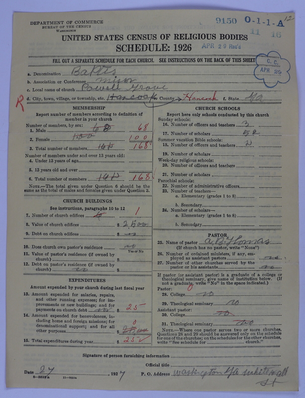 Scan of Negro Baptists: 9150