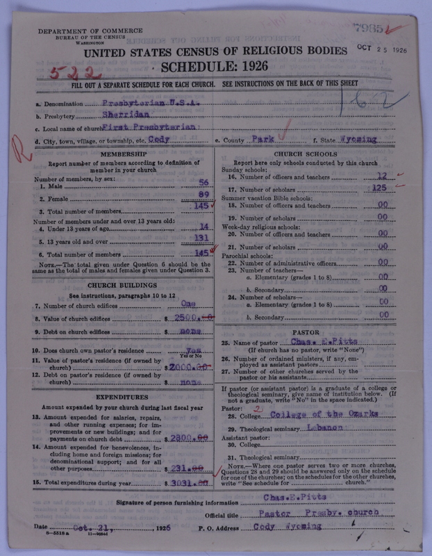 Scan of Presbyterian Church in the United States of America: 7985