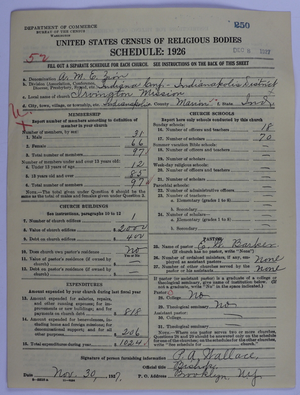Scan of African Methodist Episcopal Zion Church: 250