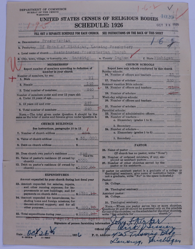 Scan of Presbyterian Church in the United States of America: 4020