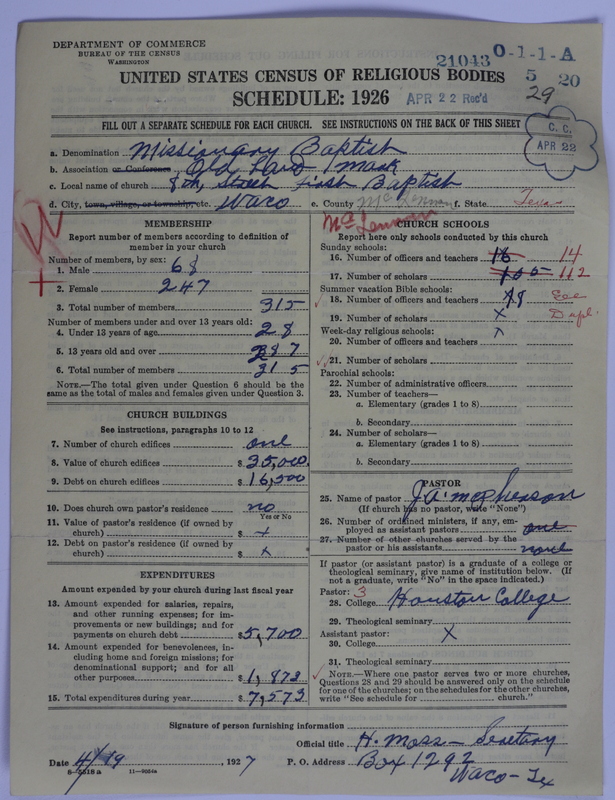 Scan of Negro Baptists: 21043