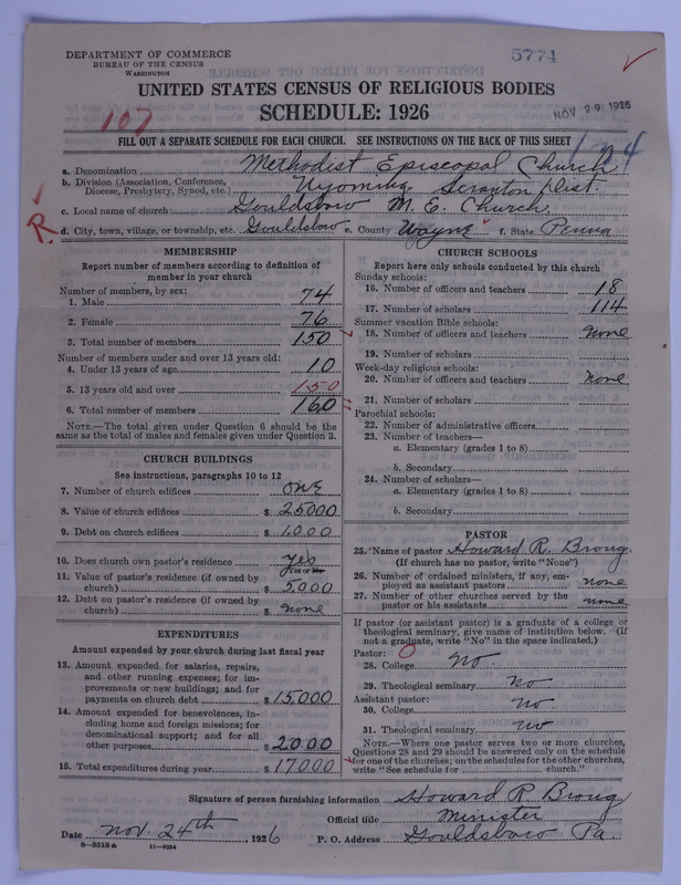 Scan of Methodist Episcopal Church: 5774