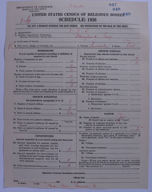 Scan of Methodist Protestant Church: 848