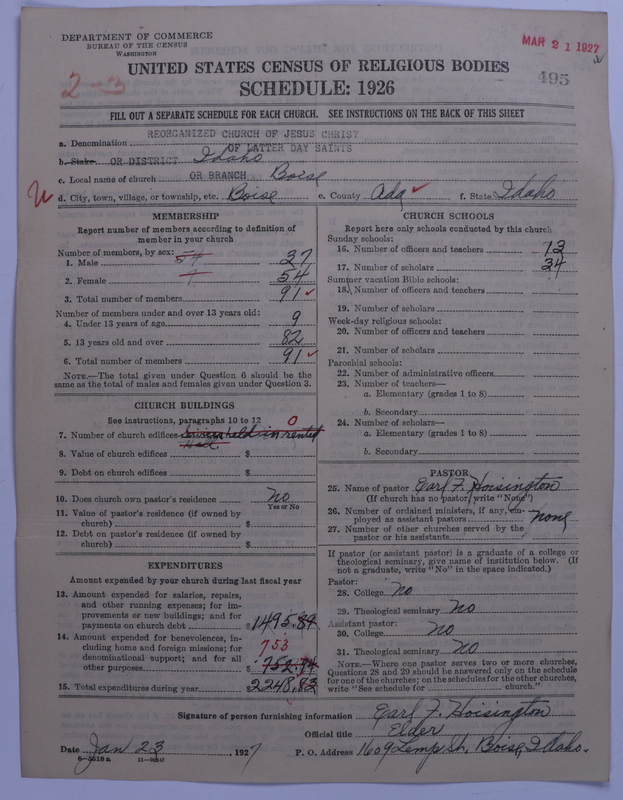 Scan of Reorganized Church of Jesus Christ of Latter Day Saints: 495