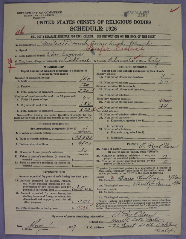 Scan of United Danish Evangelical Lutheran Church in America: 180