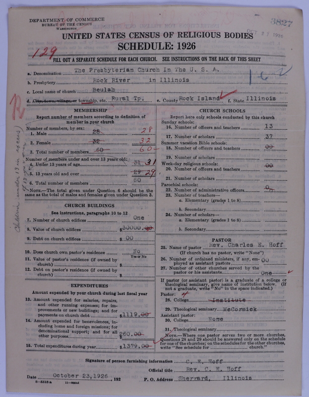 Scan of Presbyterian Church in the United States of America: 3827