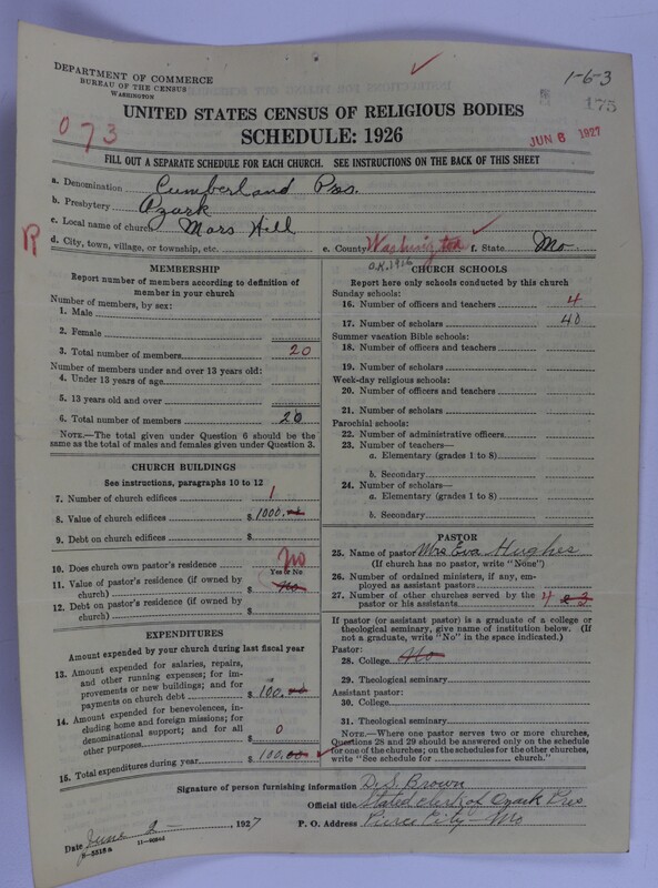 Scan of Cumberland Presbyterian Church: 175