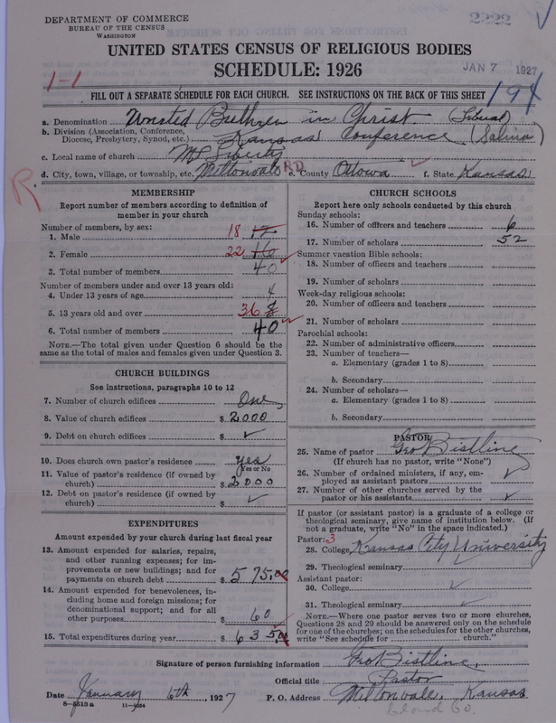 Scan of Church of the United Brethren in Christ: 2222
