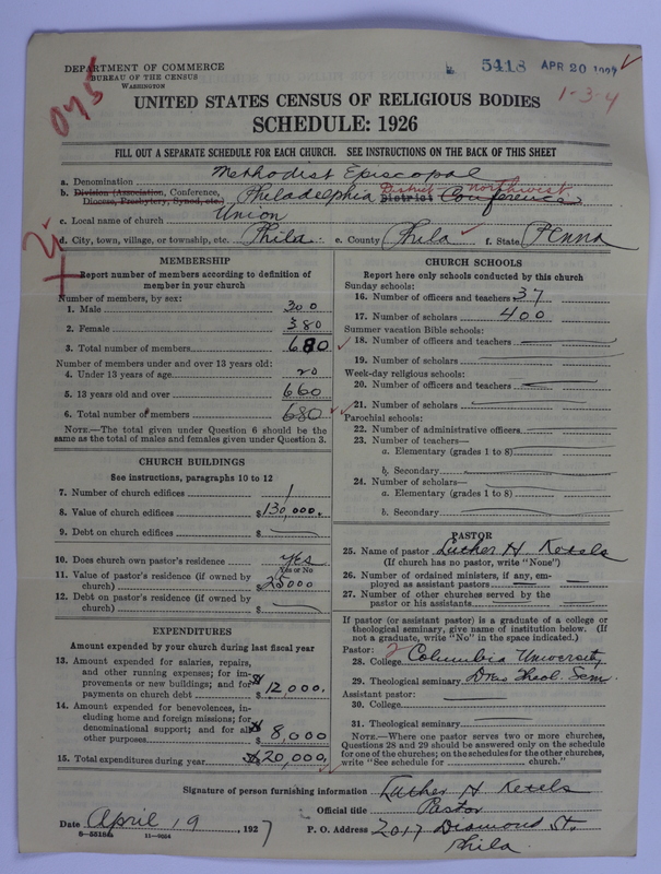 Scan of Methodist Episcopal Church: 5418