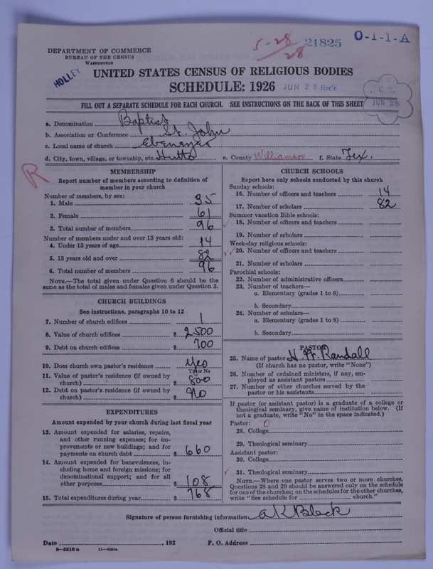 Scan of Negro Baptist: 21825