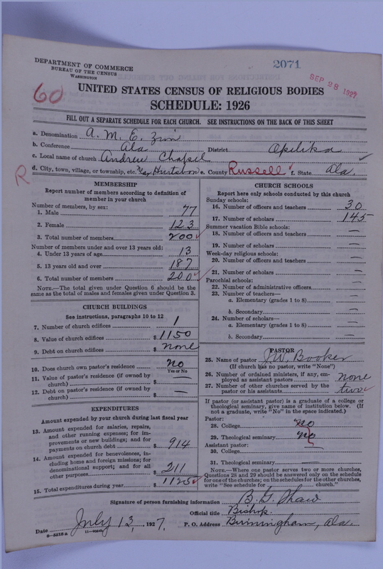 Scan of African Methodist Episcopal Zion Church: 2071