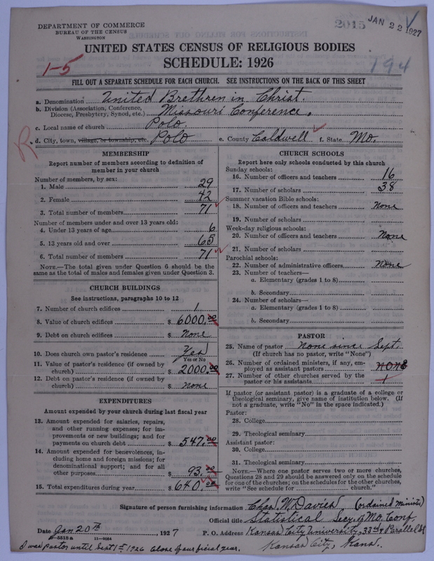Scan of Church of the United Brethren in Christ: 2015