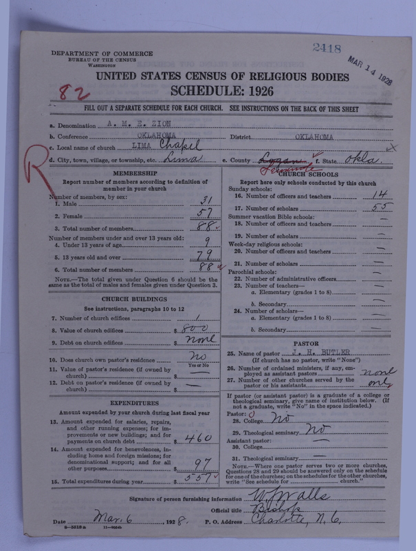Scan of African Methodist Episcopal Zion Church: 2418