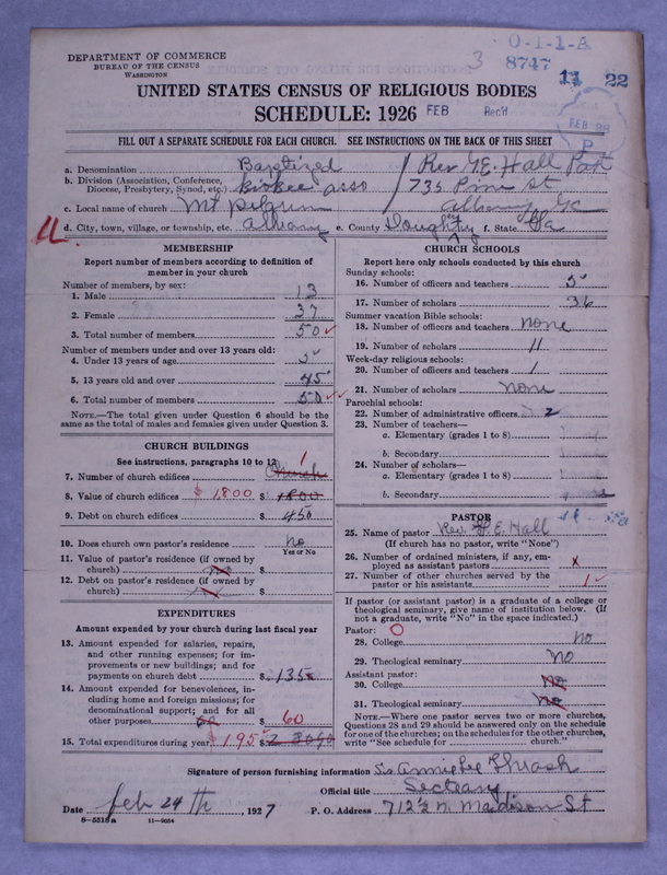 Scan of Negro Baptists: 8747