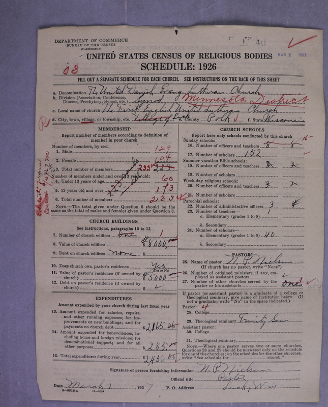 Scan of United Danish Evangelical Lutheran Church in America: 40