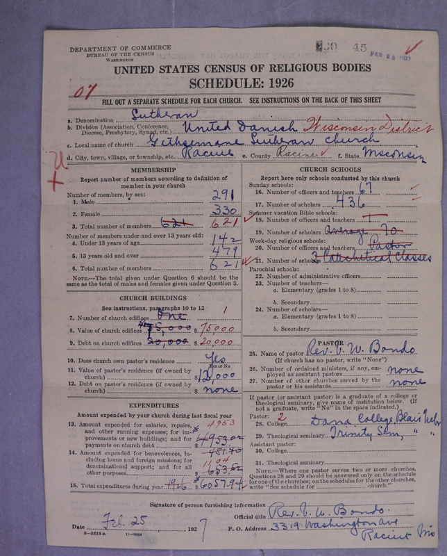 Scan of United Danish Evangelical Lutheran Church in America: 45