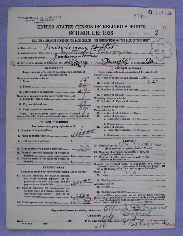 Scan of Negro Baptists: 8745