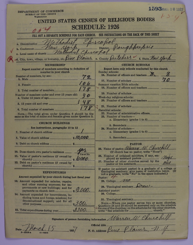 Scan of Methodist Episcopal Church: 1593