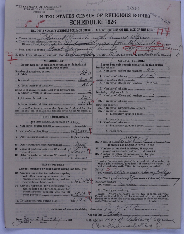 Scan of Reformed Church in the United States: 1230