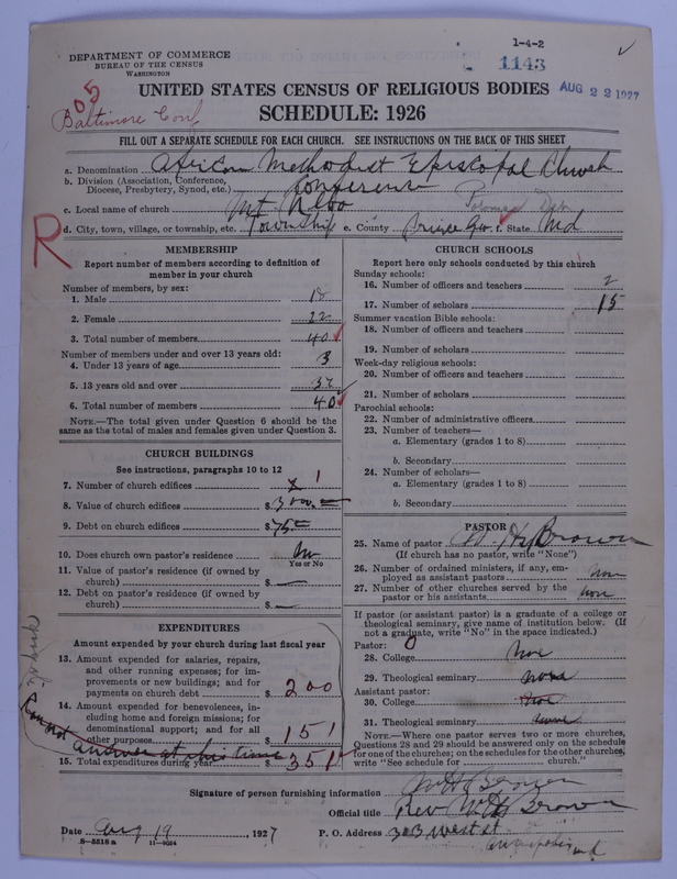 Scan of African Methodist Episcopal Church: 1143