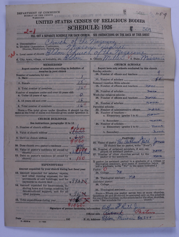 Scan of Church of the Nazarene: 501
