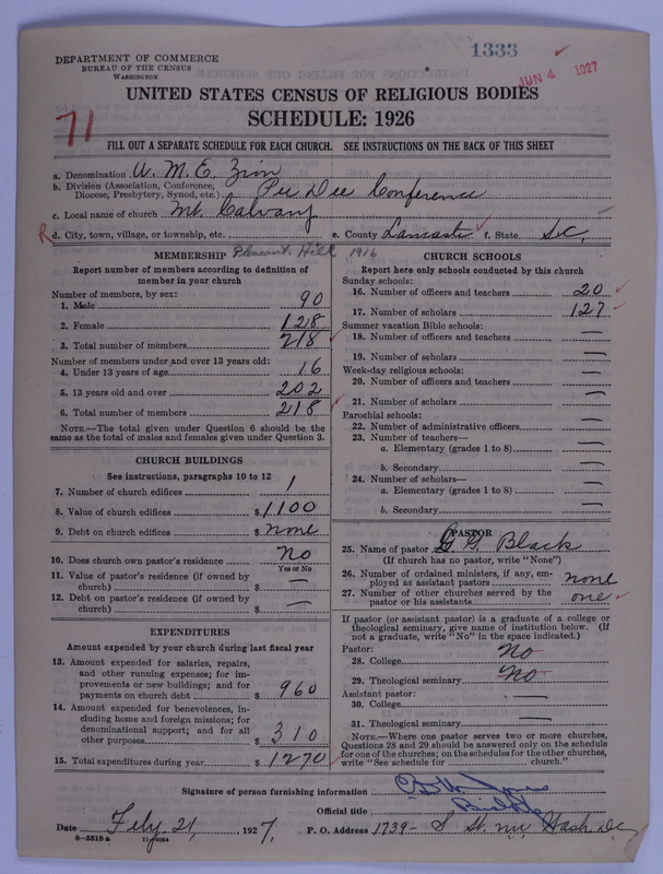 Scan of African Methodist Episcopal Zion Church: 1333