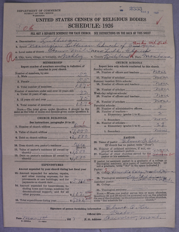 Scan of Norwegian Lutheran Church of America: 2333