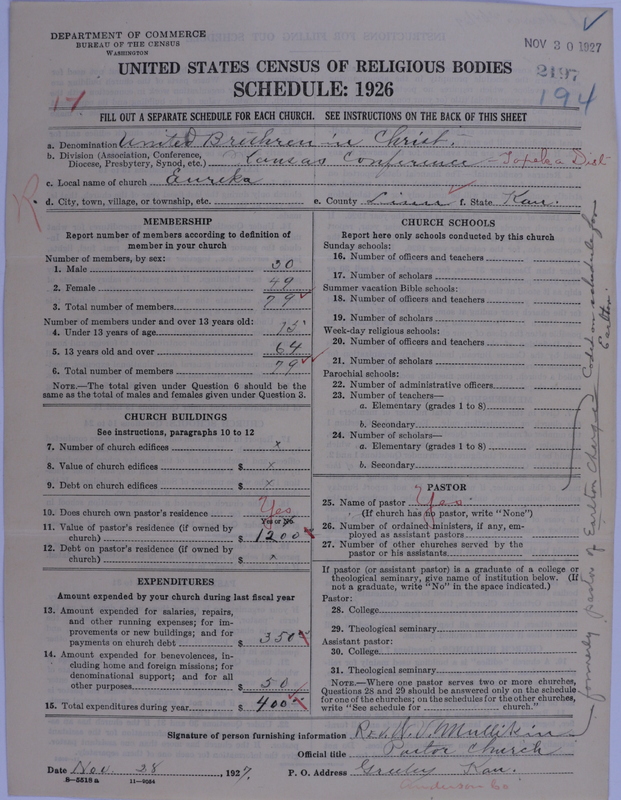 Scan of Church of the United Brethren in Christ: 2197