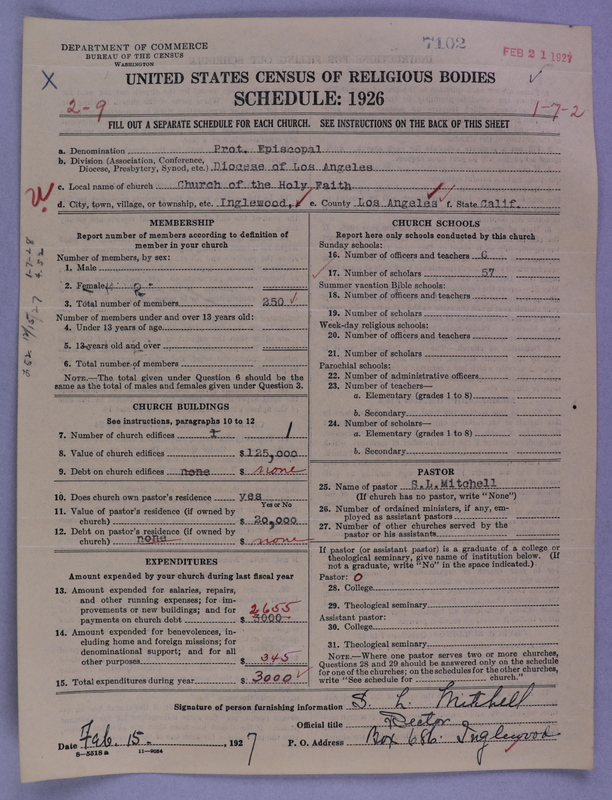 Scan of Protestant Episcopal Church: 7102