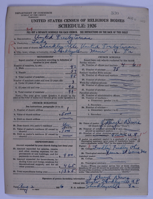 Scan of United Presbyterian Church of North America: 330