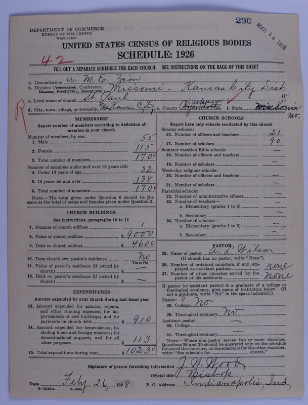 Scan of African Methodist Episcopal Zion Church: 290