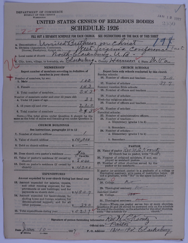 Scan of Church of the United Brethren in Christ: 2550