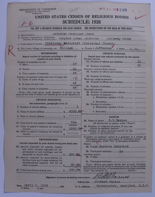 Scan of Methodist Protestant Church: 1198